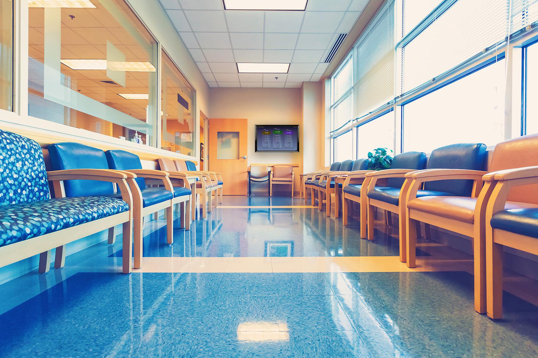 Indoor TV Screen Protector and TV Screen Protection in Lobby at Hospital