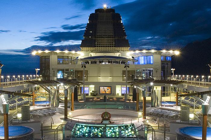 Outdoor Cruise Ship Digital Signage on Cruise Ship Deck