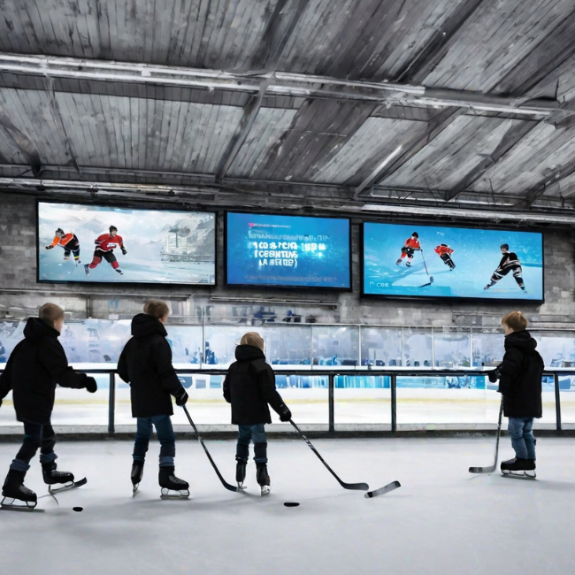 Hockey Rink Digital Signage Protection Image Art by Open.ai