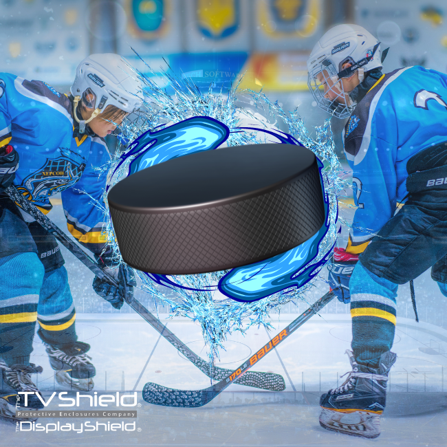 Awesome Hockey Puck Hockey Action Art by The TV Shield