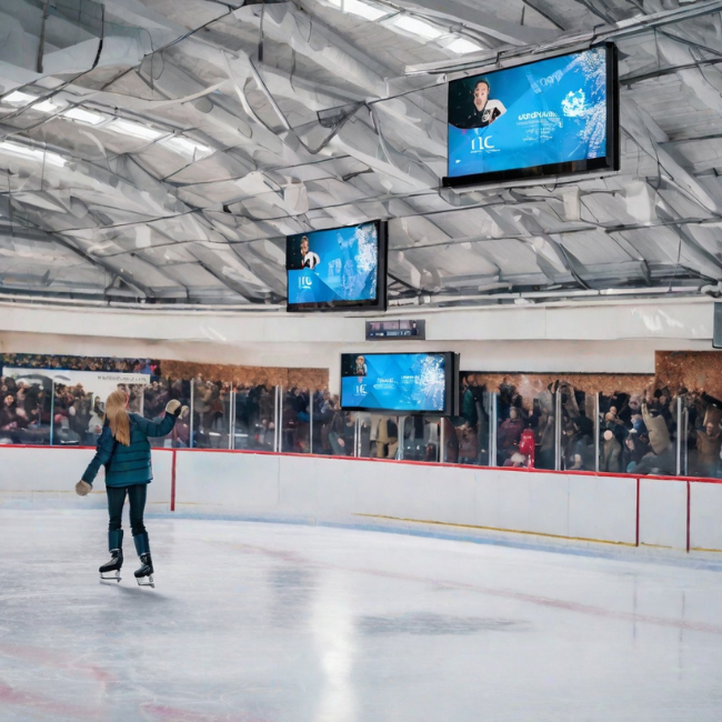 Ice Rink Digital Signage Open.ai Art - Protecting TVs and Displays in Ice Rinks