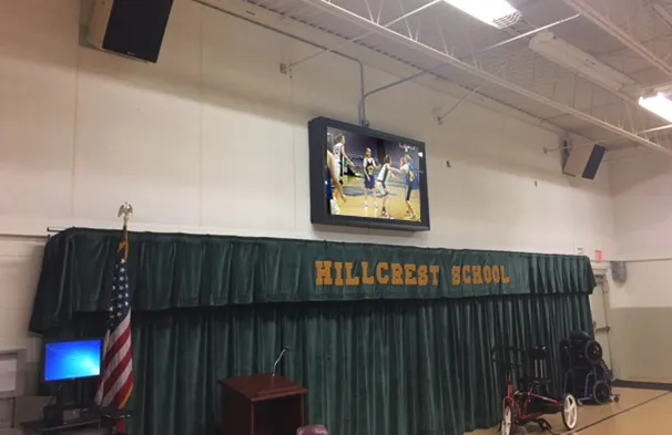 Hillcrest Marion School using one The Display Shield's digital display enclosure solutions 