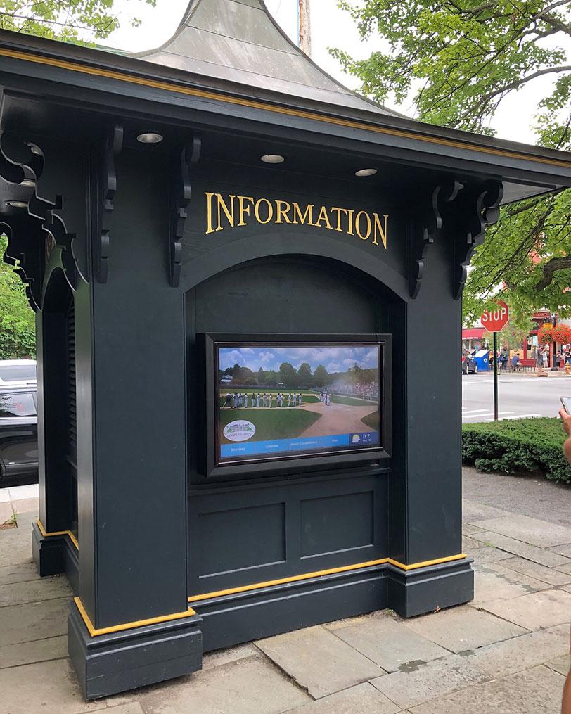 The TV Shield PRO Weatherproof touch screen information center outdoor digital signage