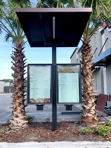 Outdoor Digital Menu Board at Restaurant - The TV Shield PRO